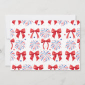 Invitation Juillet Blanc rouge et deux filles 2e anniversaire (Dos)