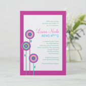 Invitation juive faite sur commande de bat mitzvah (Debout devant)
