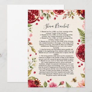Invitation juive Sheva Brachot