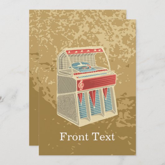 Invitation Juke-box (Devant / Derrière)