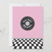 Invitation Jukebox Anniversaire Diner Cinquante Musique Rétro (Dos)