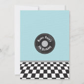 Invitation Jukebox Anniversaire Musique Blue Diner Fifties Re (Dos)