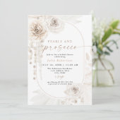 Invitation JULIA Boho Floral Pearls & Prosecco Fête des marié (Debout devant)
