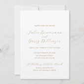 Invitation Julia Gold Traditionnel Mariage élégant (Devant)