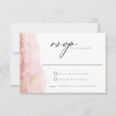 Invitation JULIEN Blush Rose Aquarelle Mariage RSVP (Devant)