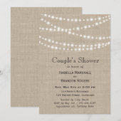 Invitation Jumeau lumières Typographie Couple's Shower Invita (Devant / Derrière)
