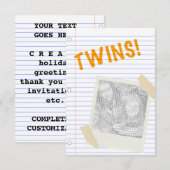 Invitation jumeaux (Devant / Derrière)