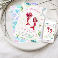 Jumeaux | Aquarelle Parties scintillant Sirène Ann