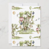 Invitation Jumeaux | Baby shower de lapin de printemps (Dos)