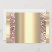 Invitation Jumeaux Baby shower Pieds Rose Parties scintillant (Dos)