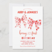 Invitation Jumeaux Berries Anniversaire (Devant)