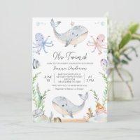Jumeaux Bleus Rose Sous Baby shower De Mer