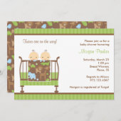 Invitation Jumeaux de la jungle (Devant / Derrière)