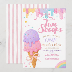 Invitation Jumeaux Deux Boules Sont Meilleures Qu'une Pour An