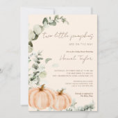Invitation Jumeaux Deux petits Citrouilles Baby shower d'auto (Devant)