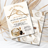 Invitation Jumeaux Dim Sum Baby shower neutre pour les femmes