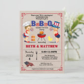 Invitation Jumeaux jumeaux baby shower fête de l'indépendance (Debout devant)