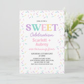 Invitation Jumeaux multicolores Sweet Celebration Anniversair (Debout devant)