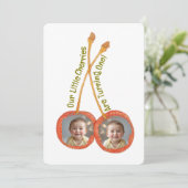 Invitation Jumeaux premier anniversaire Cherry 1er jumeaux (Debout devant)