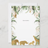 Invitation Jumeaux Safari Anniversaire, Jungle WILD Ones Anim (Dos)