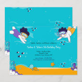 Invitation Jumeaux Snorkeling (Devant / Derrière)