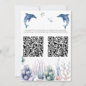 Invitation Jumeaux Sous l'Océan Shower de Bébé 2 Codes QR (Dos)