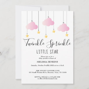 Invitation Jumelez Fille Rose Tout En Un Baby shower