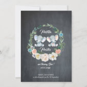 Invitation jumelle de fille-garçon d'éléphant, (Dos)