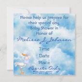 Invitation JUMELLE MIGNONNE de GARÇONS de baby (Dos)