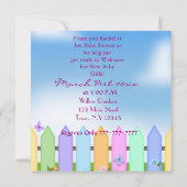 Invitation JUMELLES de FILLE d'invitations de BABY SHOWER ! (Dos)