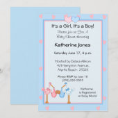 Invitation Jumelles filles afro-américaines (Devant / Derrière)