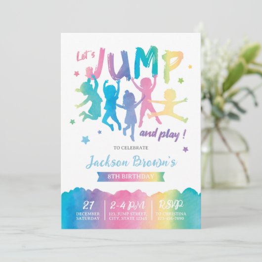 Invitation Jump Anniversaire (Debout devant)
