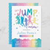 Invitation Jump Anniversaire (Devant / Derrière)