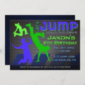 Invitation Jump Anniversaire - Bounce House Trampo (Devant / Derrière)