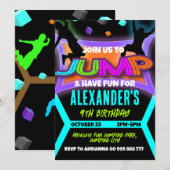 Invitation Jump Anniversaire, Bounce House Trampoline Park Bo (Devant / Derrière)