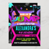 Invitation Jump Anniversaire, Bounce House Trampoline Park Gi (Devant / Derrière)