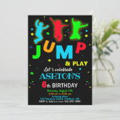 Invitation Jump anniversaire Bounce trampoline par (Debout devant)