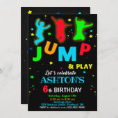 Invitation Jump anniversaire Bounce trampoline par (Devant / Derrière)