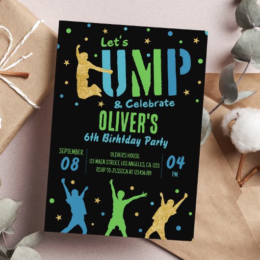 Invitation Jump Anniversaire Fête Bounce House Par