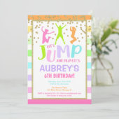 Invitation Jump anniversaire fille de fête, soirée trampoline (Debout devant)