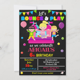 Invitation Jump anniversaire fille invitation de l