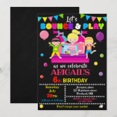 Invitation Jump anniversaire fille invitation de l (Devant / Derrière)