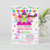 Invitation Jump anniversaire fille invitation de l (Debout devant)