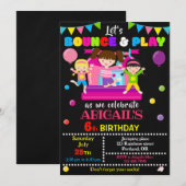 Invitation Jump anniversaire fille invitation de l (Devant / Derrière)