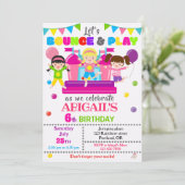 Invitation Jump anniversaire fille invitation de l (Debout devant)