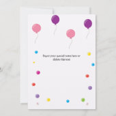 Invitation Jump anniversaire fille invitation de l (Dos)