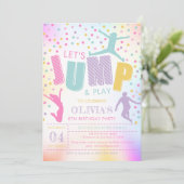 Invitation Jump Anniversaire, Jump Trampoline Party Invitatio (Debout devant)