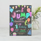 Invitation Jump Anniversaire Jumping Trampoline Pa (Debout devant)