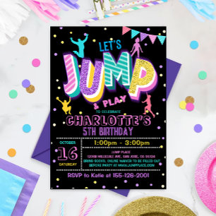 Invitation Jump Anniversaire Jumping Trampoline Pa
