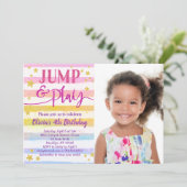 Invitation Jump Anniversaire pour Filles Bounce Pa (Debout devant)